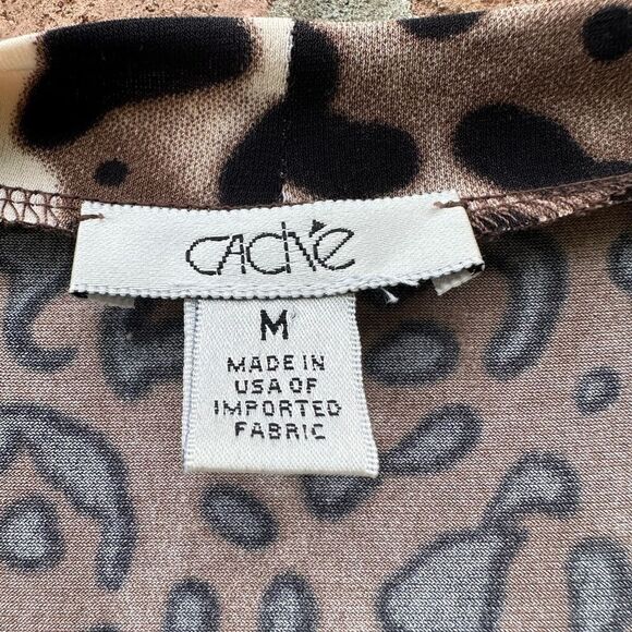 Caché Leopard Print Wrap Top - Picture 4 of 8